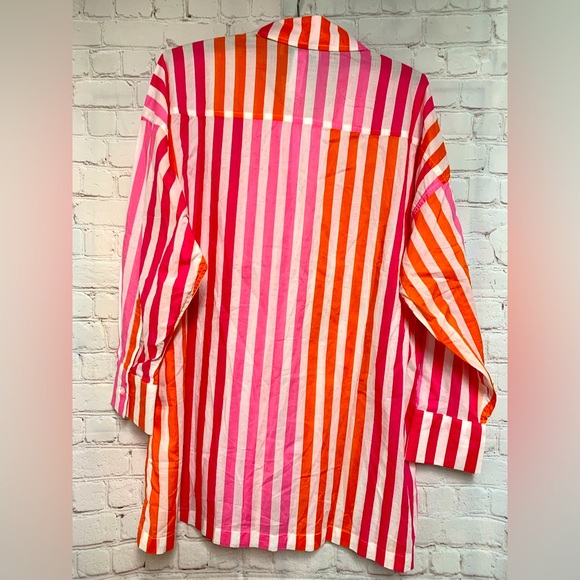 NWOT Beach Riot Alexa Vibrant Striped Button-Up Top Size S M 46” - Picture 7 of 7